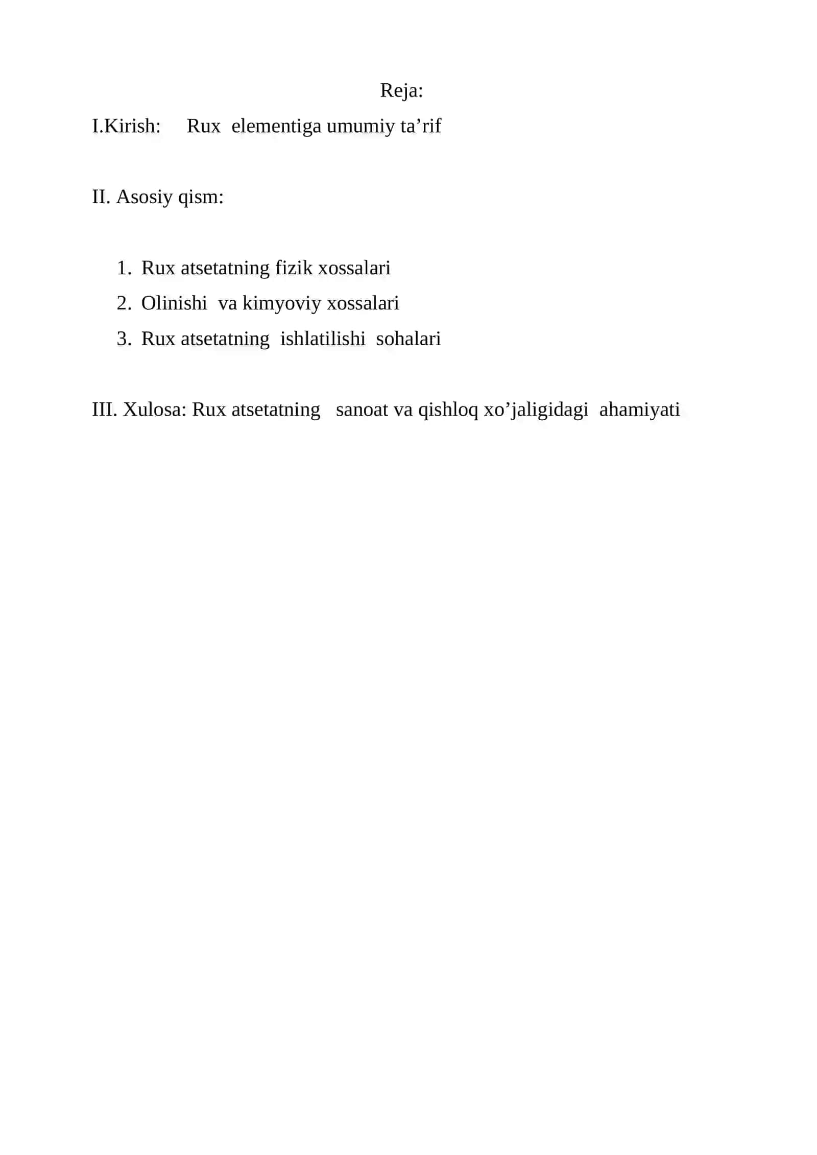 Rux elementi kimyo fanidan 2