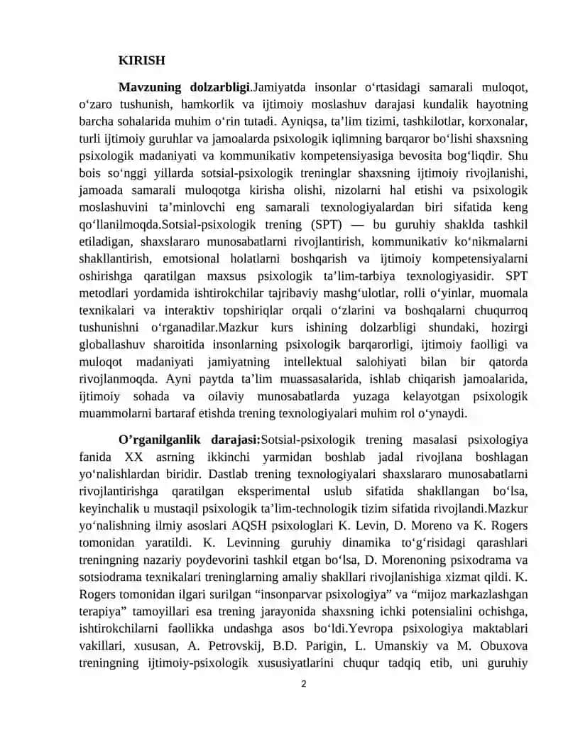 SOTSIAL-PSIXOLOGIK TRENING TASHKIL QILISH VA UNING BOSQICHLARI 2