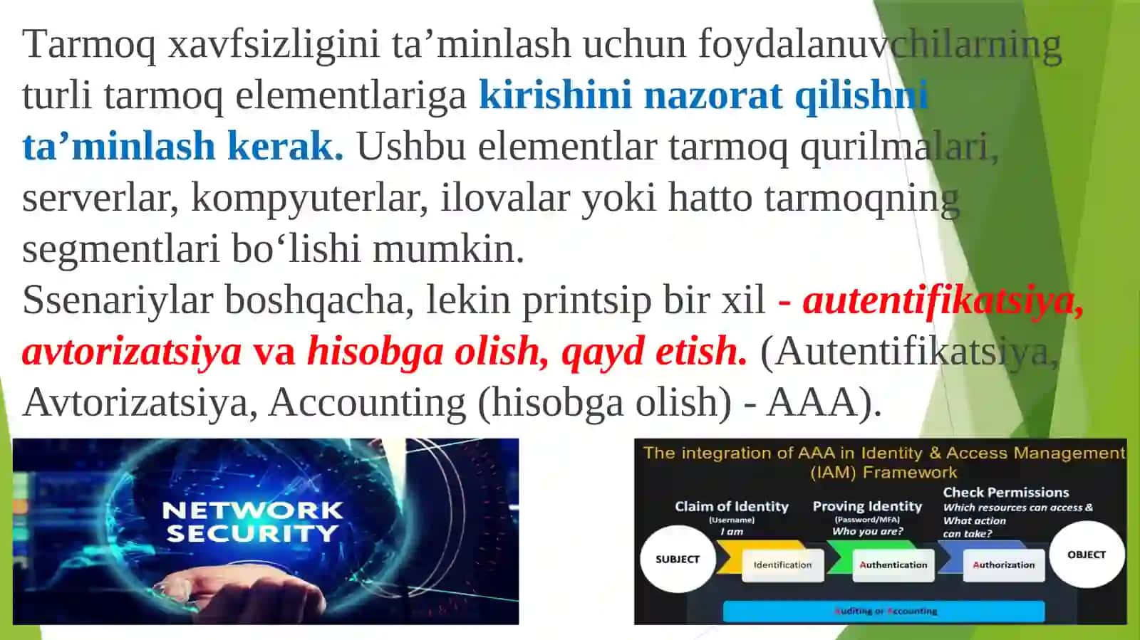 Autentifikatsiya, avtorizatsiya va qaydetish (AAA) - RADIUS va TACACS+ imkoniyatlari 2