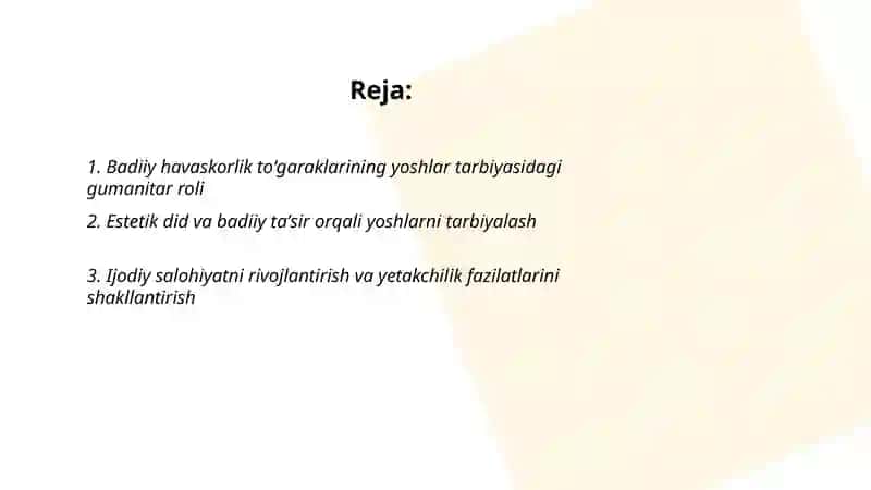 Badiiy havaskorlik toʻgarak ishlari 2