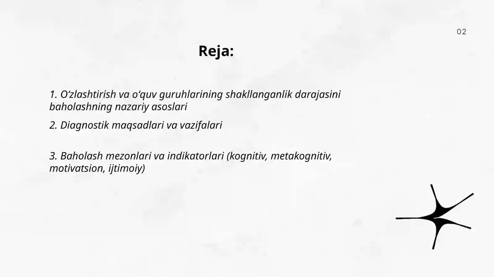 Oʻzlashtirish va oʻquv guruhlarini shakllanganlik darajasini diagnostikasi 2