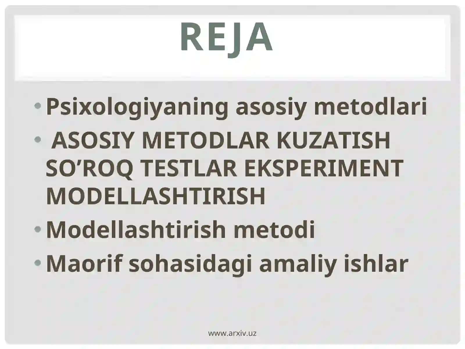 ZAMONAVIY PSIXOLOGIYANING ISTIQBOLLI YO‘NALISHLARI 2