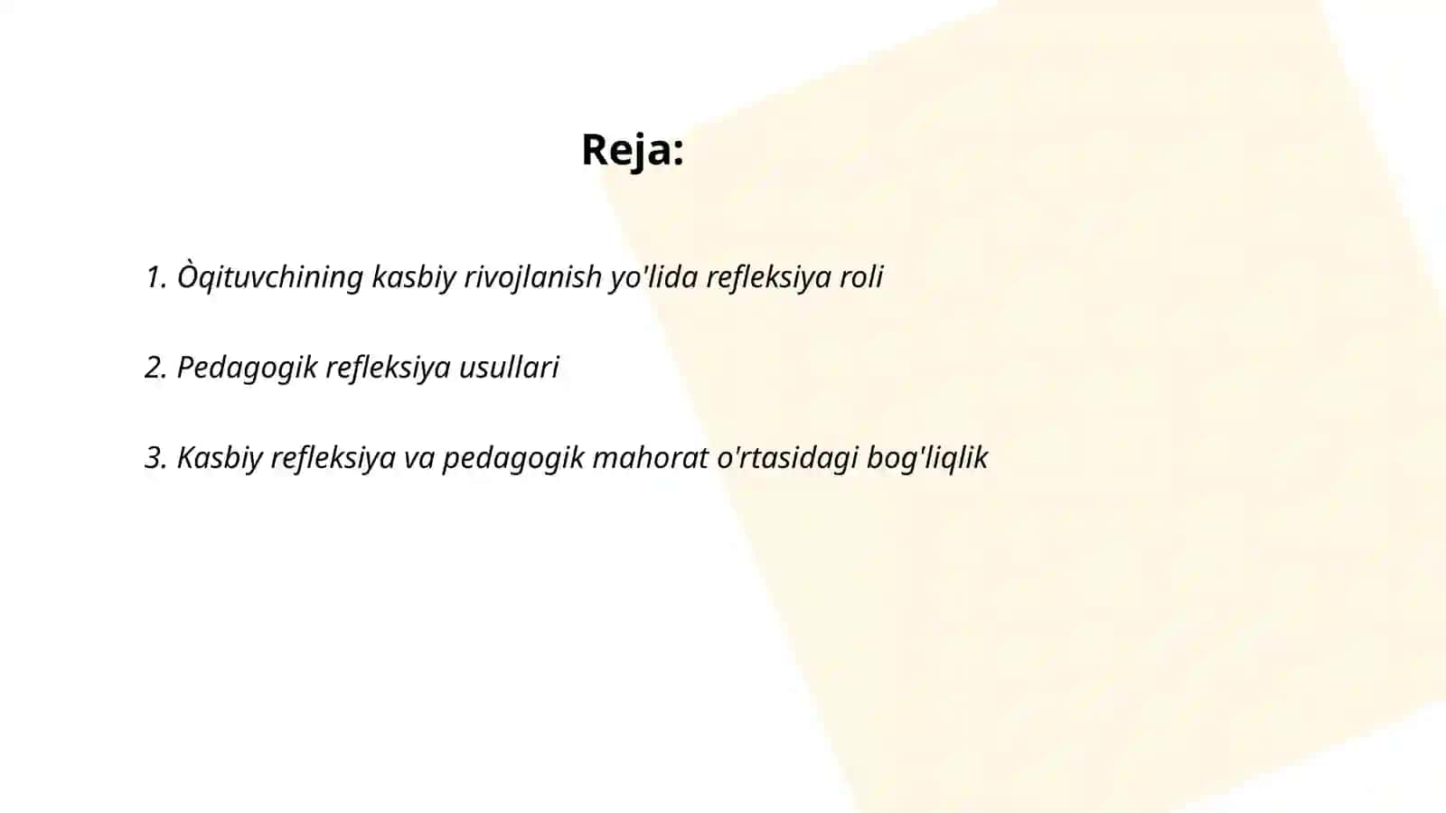 Òqituvchining kasbiy pedagogik refleksiya 2