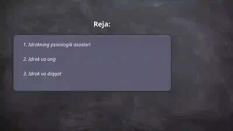 Idrokning psixologik asoslari 2