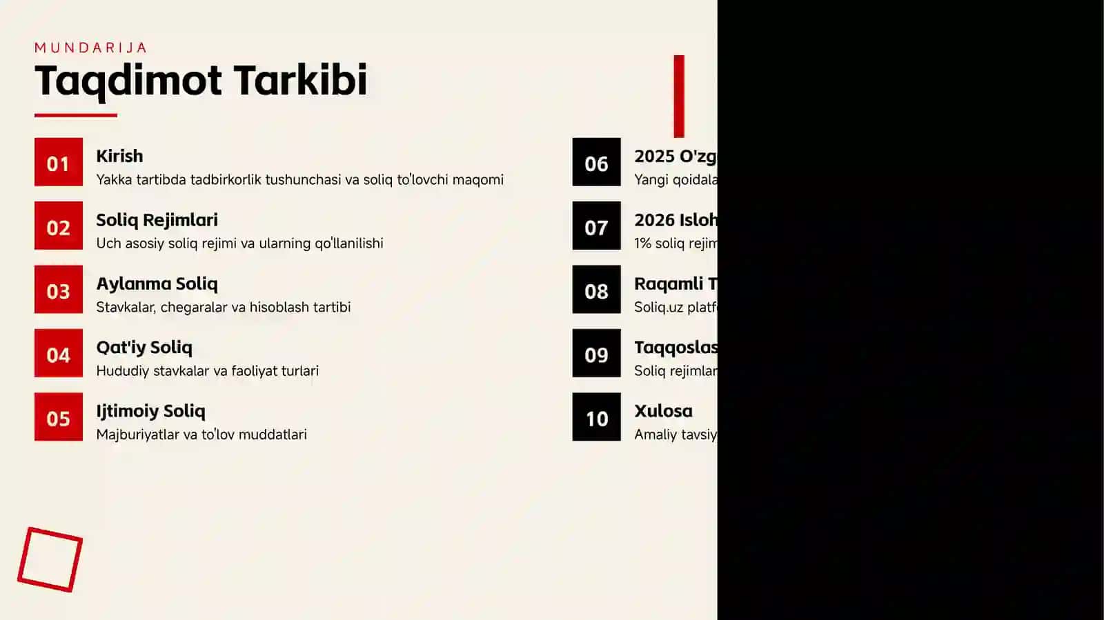 SOLIQ QONUNCHILIGI Yakka Tartibda Tadbirkorlik Faoliyati 2