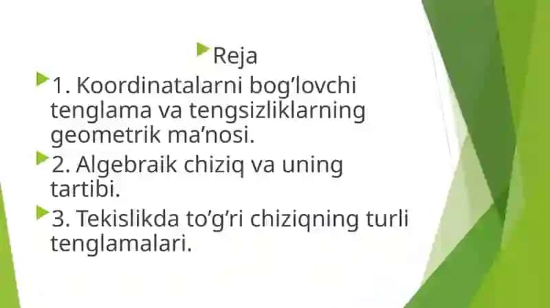 Algebraikchiziq va uning tartibi 2