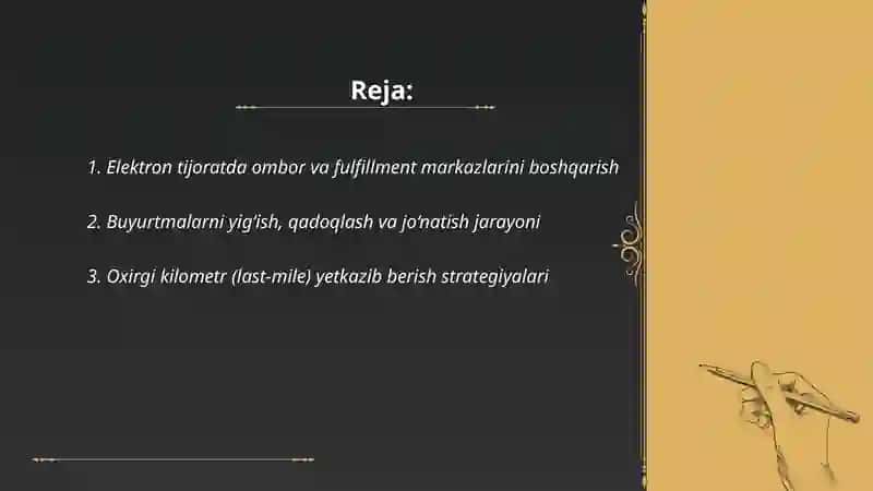 Elektron tijoratdagi logistika 2
