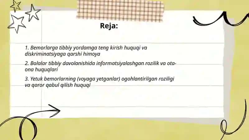 Bemorlarning fuqarolik huquqlarini himoya qilinishi 2