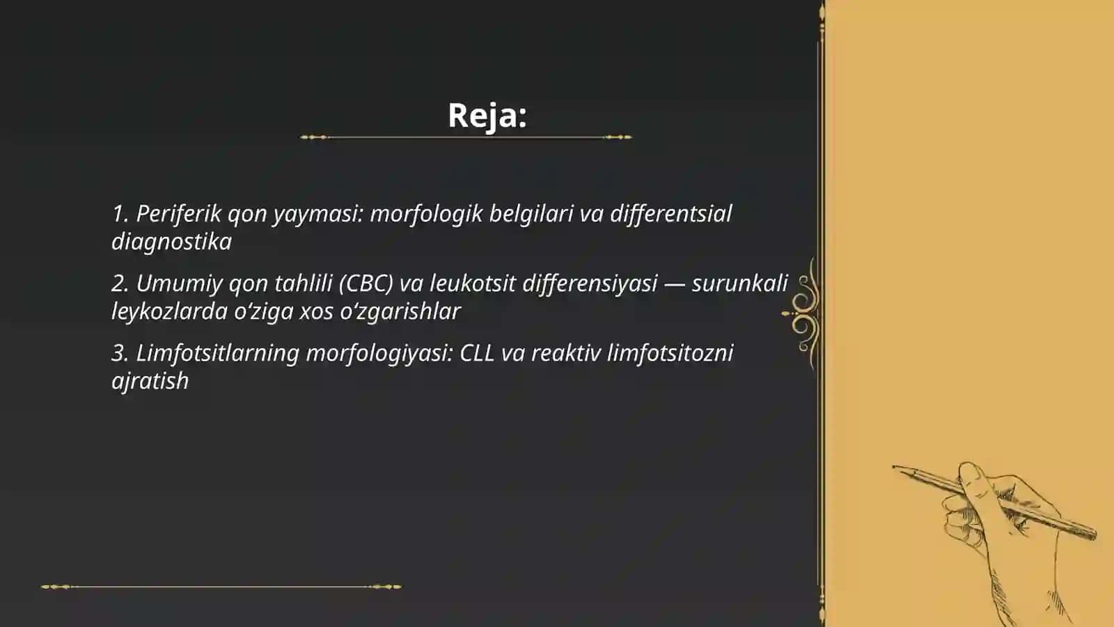 Surunkali leykozlar laborator differentsial diagnostikasi 2