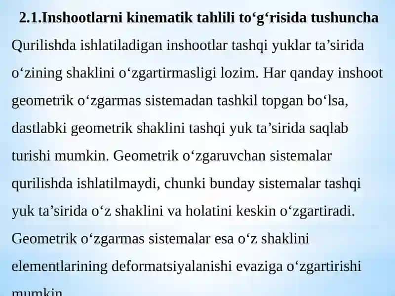 Inshootlarning kinematik tahlili 2