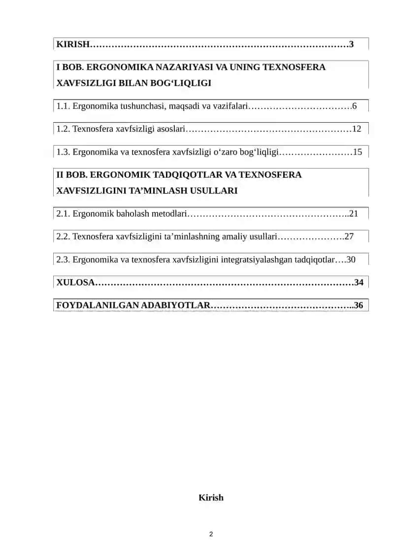 Ergonomika va texnosfera xafsizligining oʻzaro bogʻliqligi 2