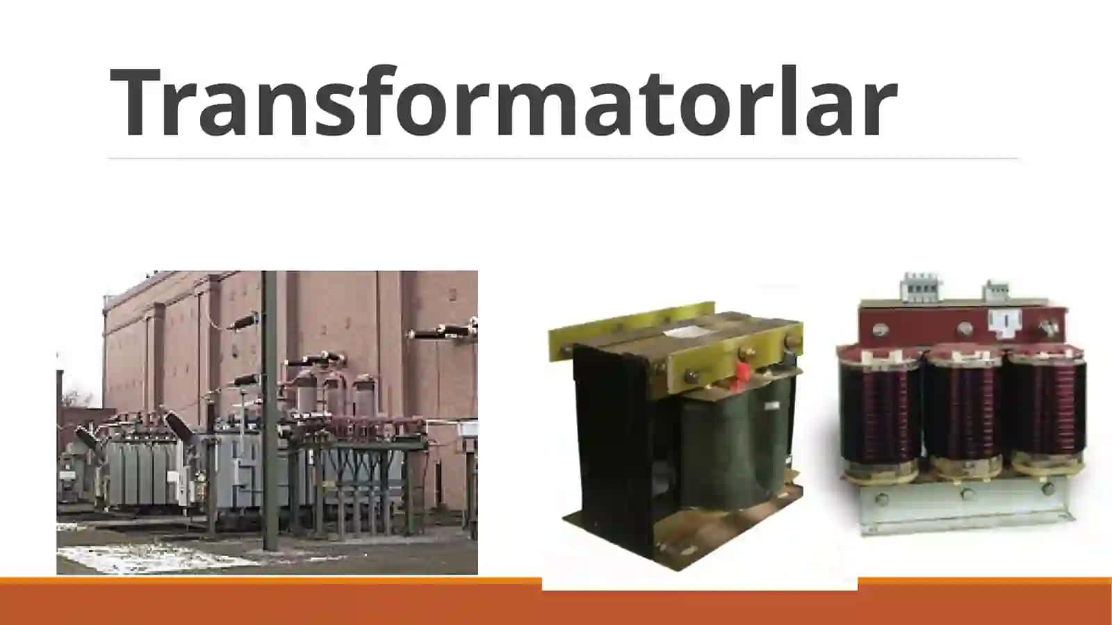 1 Transformatorlar 2 Uch fazali transformatorlar 3 O‘zgarmas tok mashinalari  4 Asinxron elektr dvigatellari 5 Sinxron mashina 2
