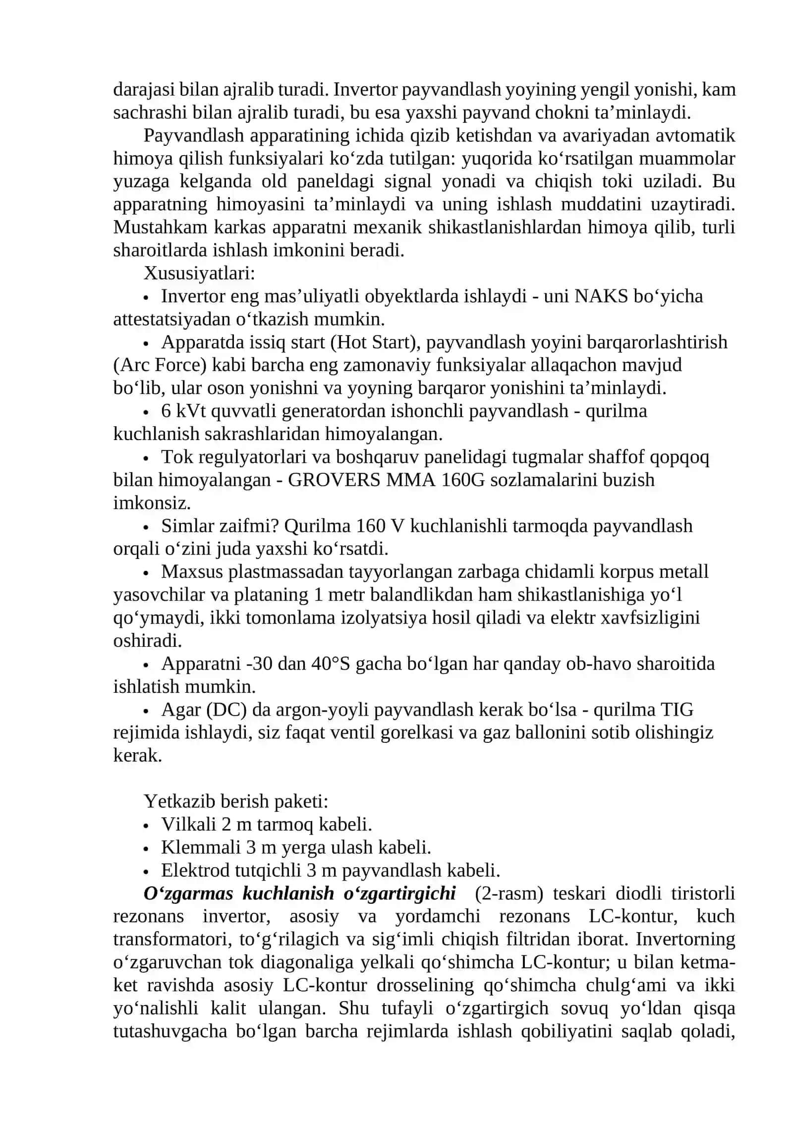 ARC 160 G markali yoy bilan payvandlash qurilmasi 2