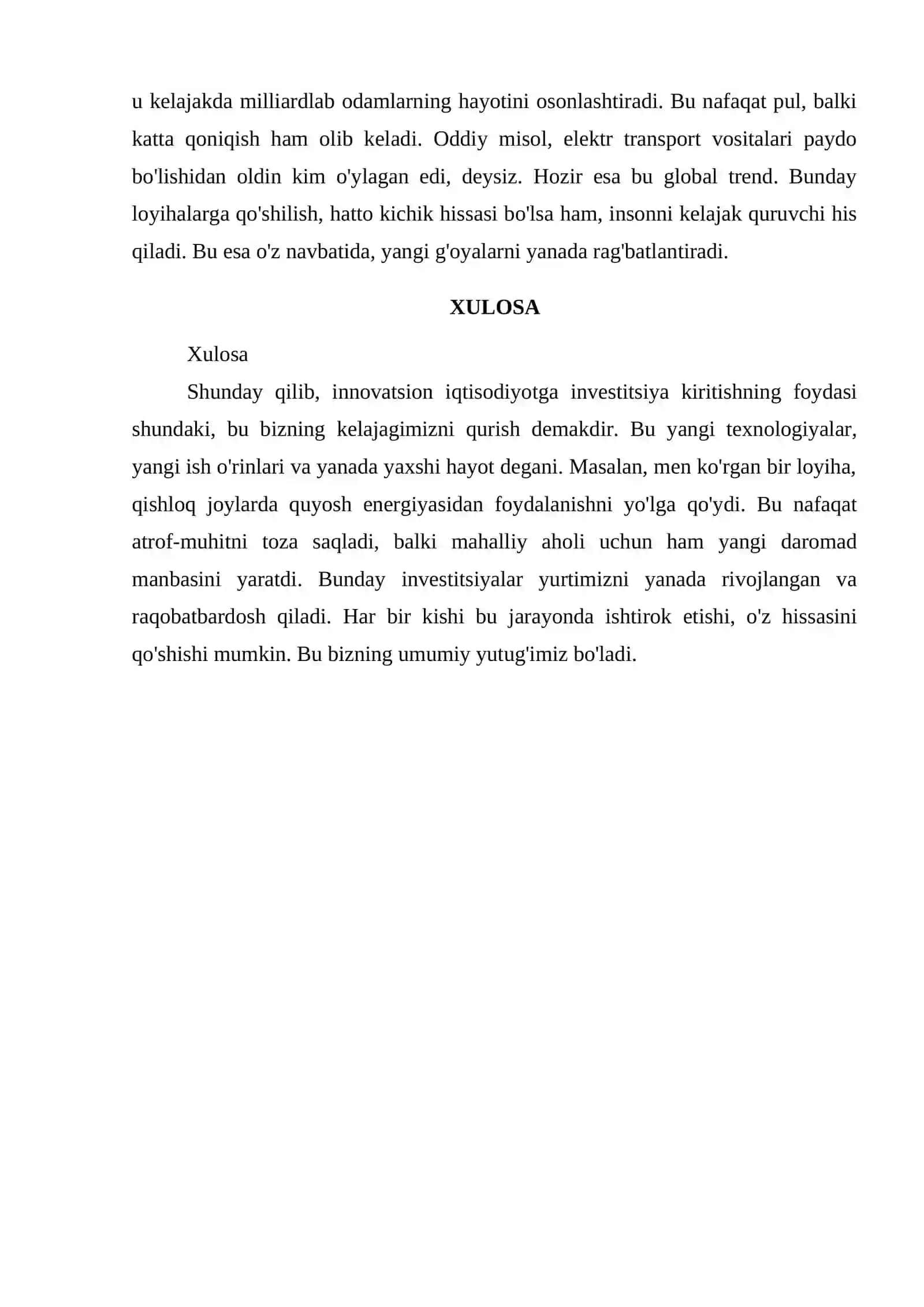 INNOVATSION IQDISODYOTDA INVESTITSIYA KIRITISHNING AFZALLIKLARI 2