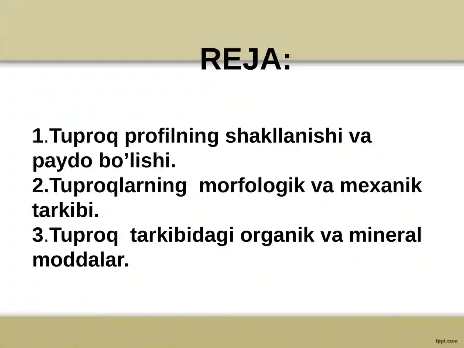 Tuproqning asosiy morfologik belgilari 2