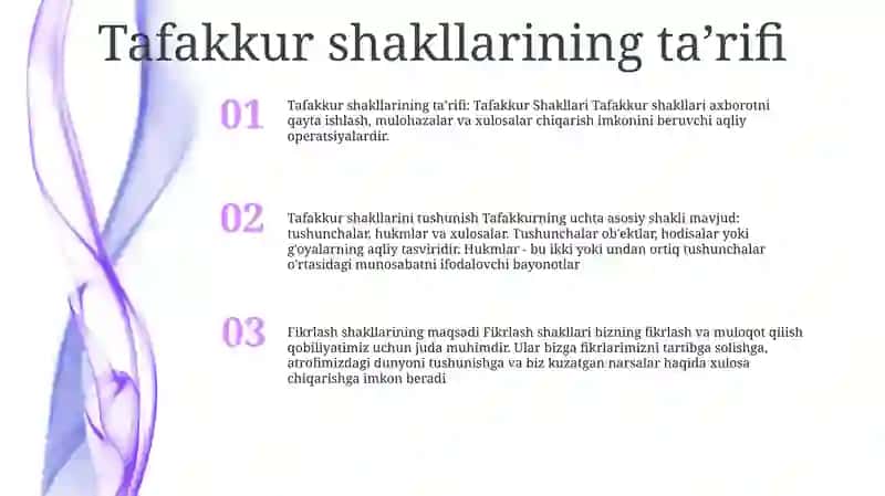 Tafakkur Shakllari: Tushuncha, Xukm Va Xulosa 2