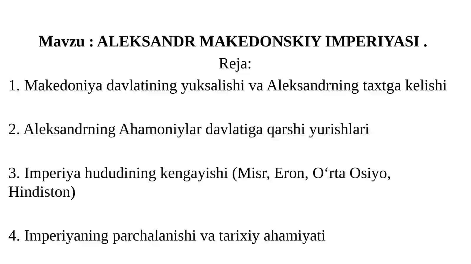 ALEKSANDR MAKEDONSKIY IMPERIYASI 2