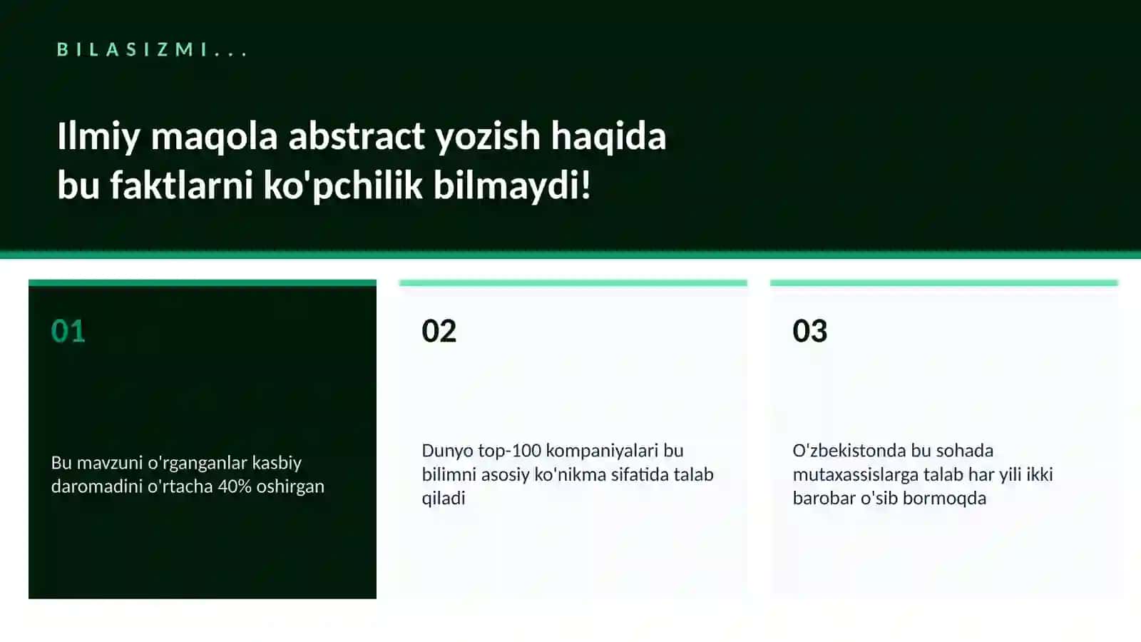 Ilmiy maqola abstract yozish 2