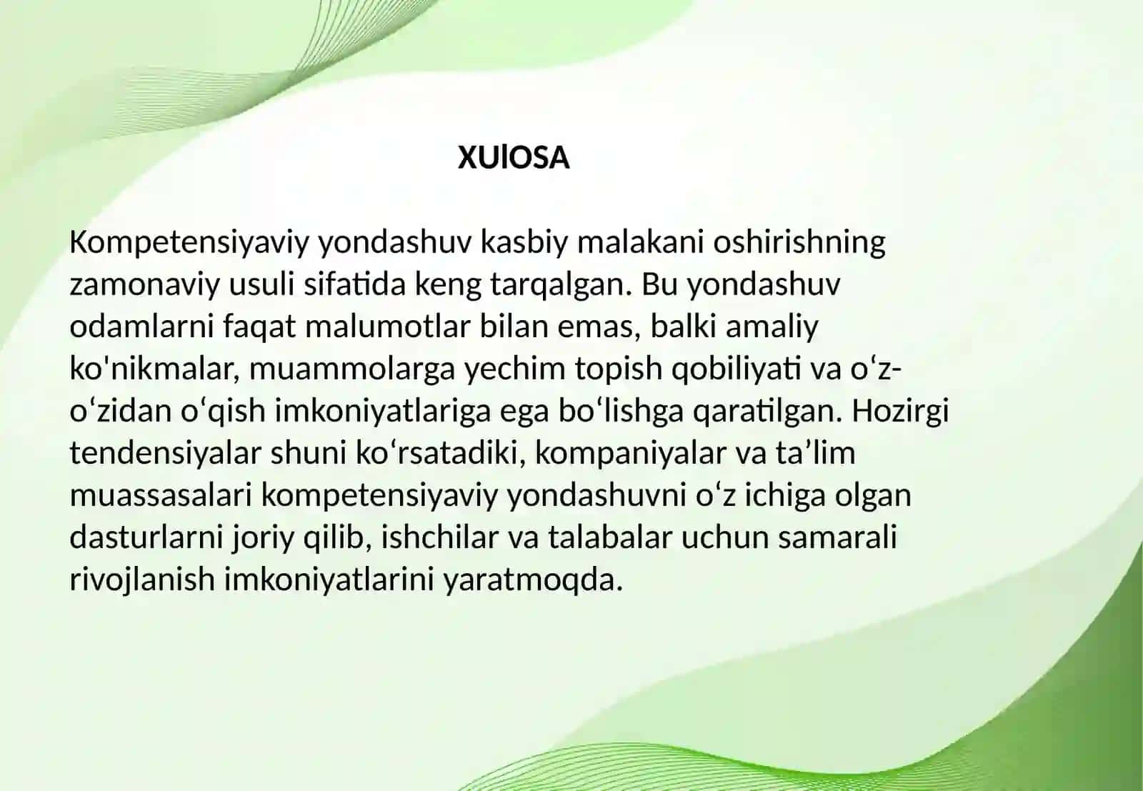 Kompetensiyaviy yondashuv orqali kasbiy malakani oshirish tendensiyalari 2