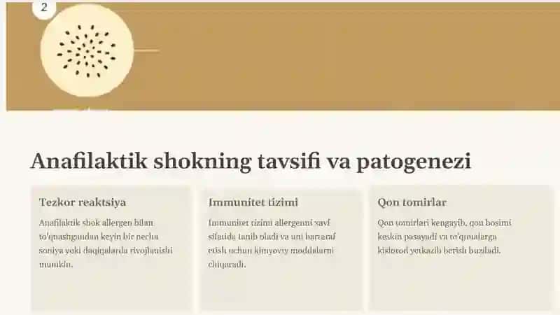 Anafilaktik shok va uni asoratlari 2