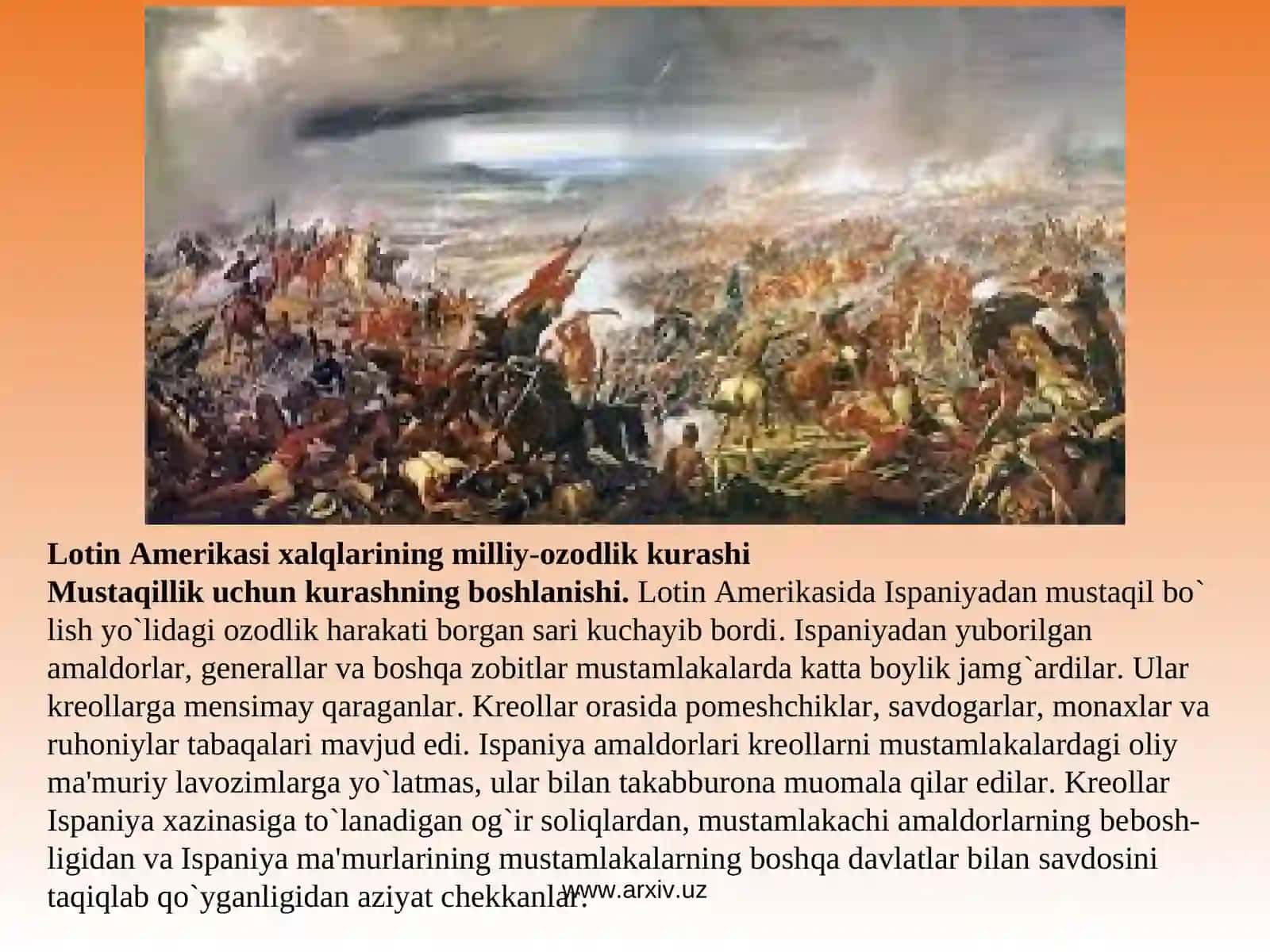 Lotin Amerikasi va Afrika Mamlakatlari Milliy Ozodlik Kurashlari 2