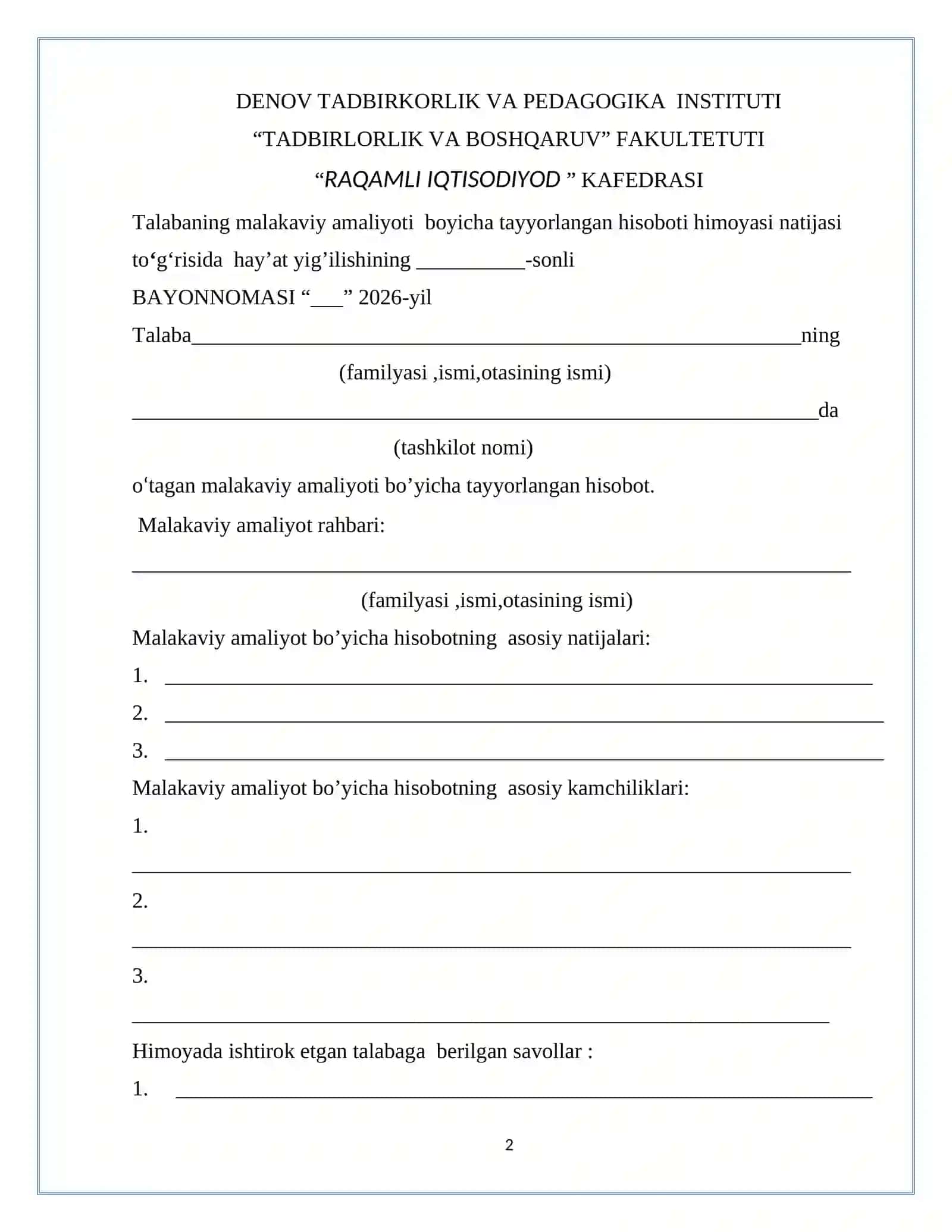 SOLIQ INSPEKSIYASI DENOV TUMAN TASHKILIY-HUQUQIY ASOSLARI VA FAOLIYATI 2