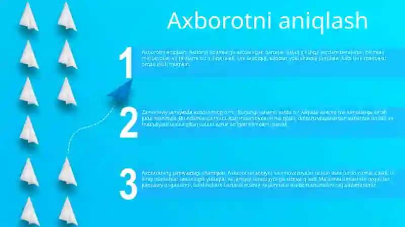 Axborotni Jamiyatda Tutgan O'Rni Va Ahamiyati 2