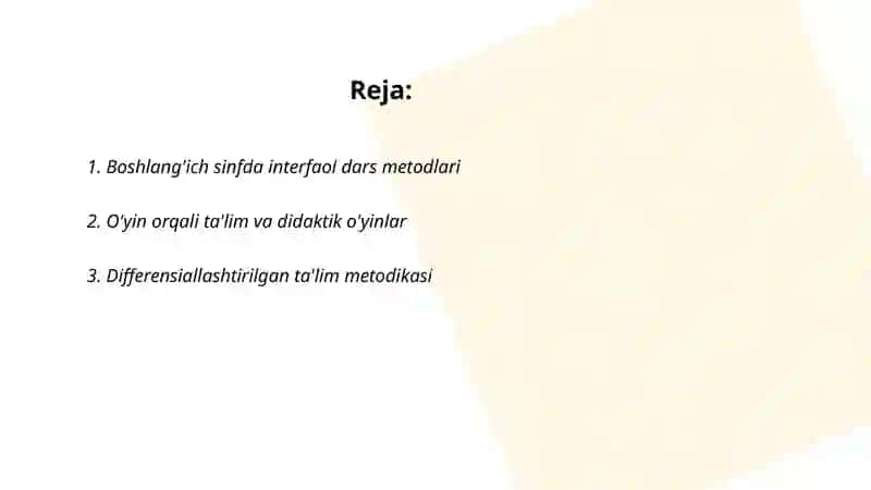Boshlangʻich sinfda ta'lim metodlari va vositalari 2