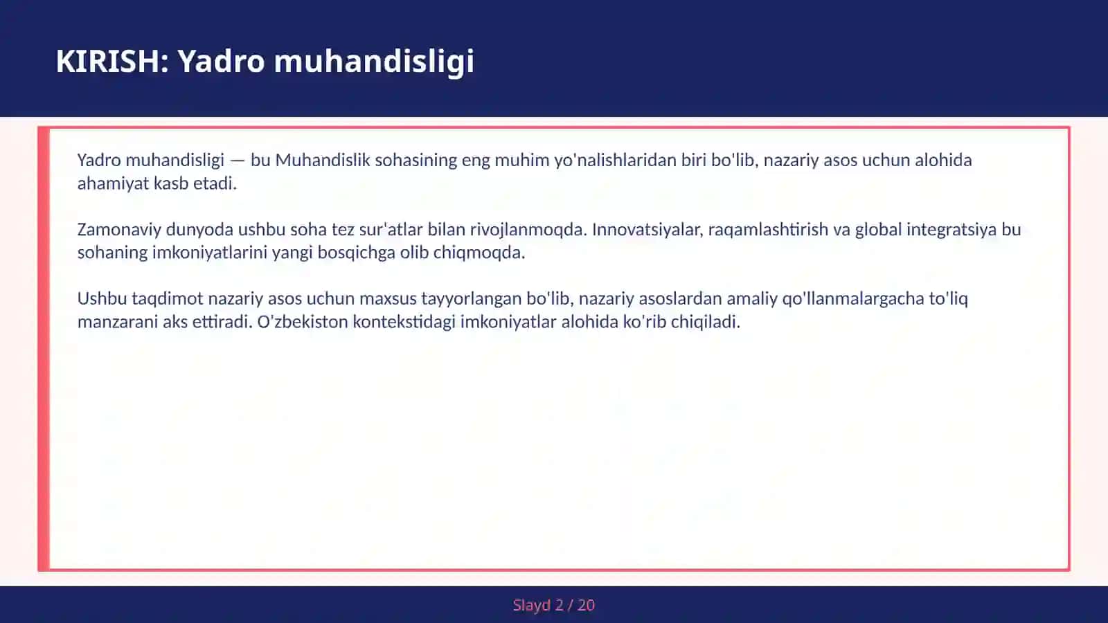 Yadro muhandisligi 2