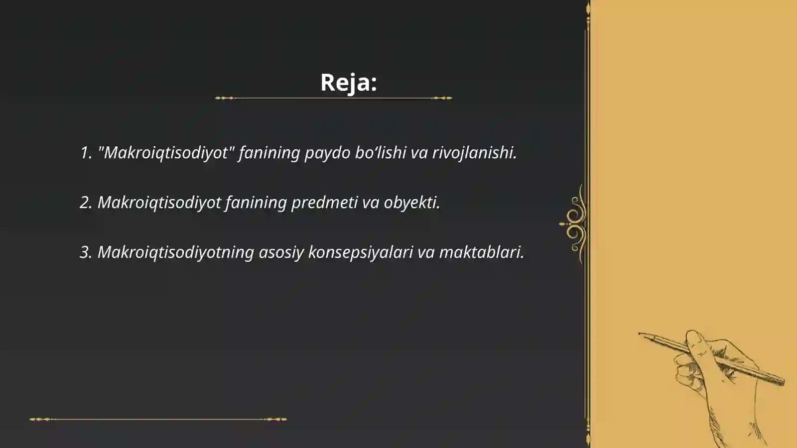 Makroiqtisodiyot fanining shakllanish tarixi, predmeti va obyekti 2