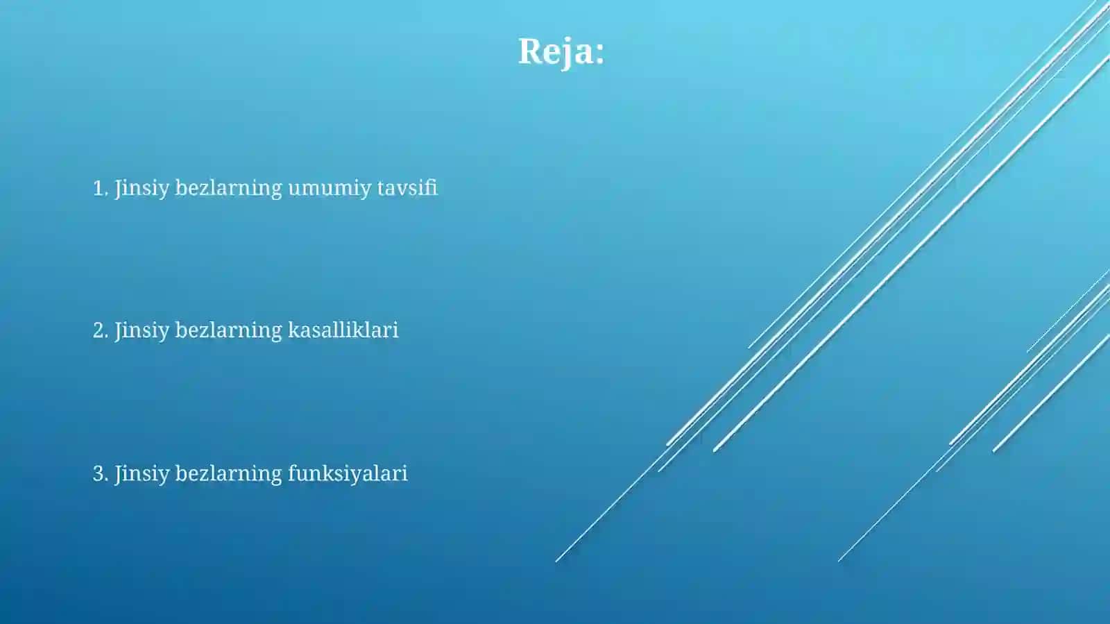 Jinsiy bezlar haqida umumiy ma'lumotlar 2