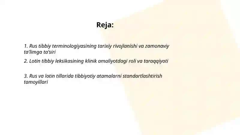 Zamonaviy tibbiyotda rus va lotin tillarining taraqqiyot aspektlari va zamonaviy ta’limda qo’llash tamoyillari 2