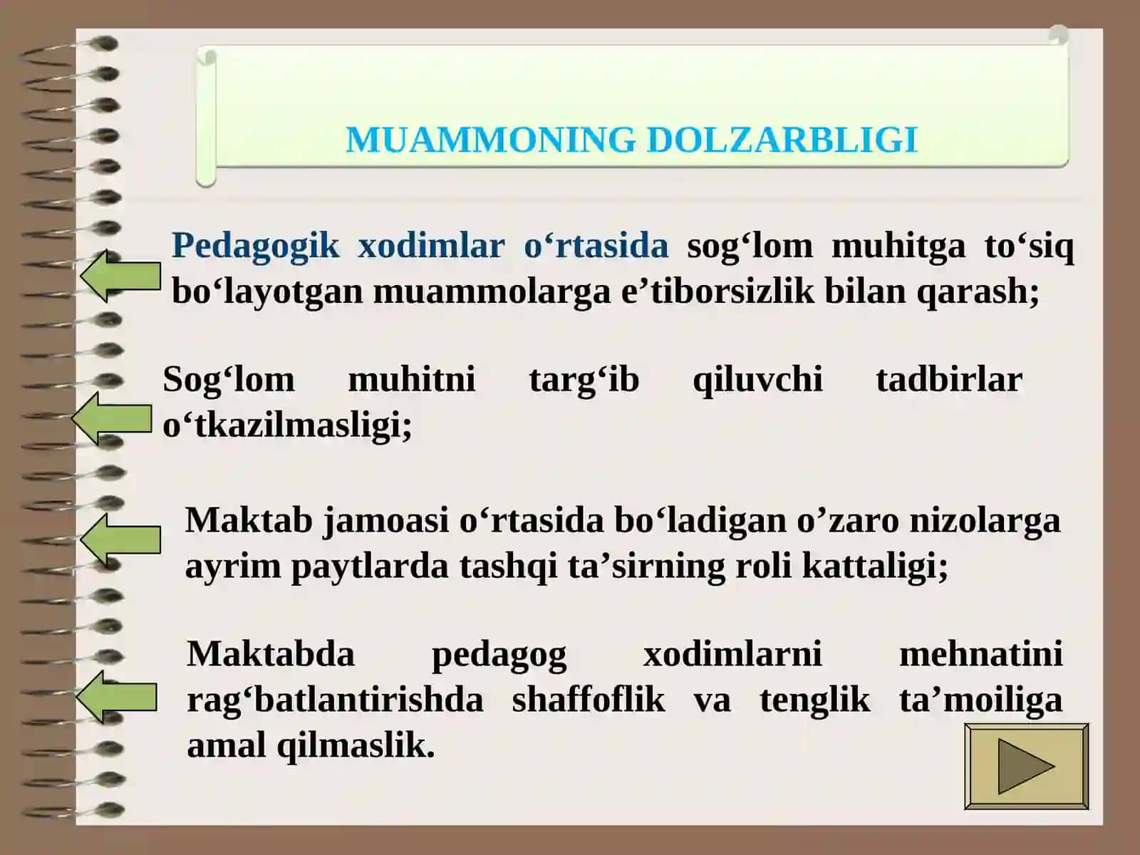 Maktabda pedagogik xodimlar o‘rtasida sog‘lom raqobat muhitini yaratish 2