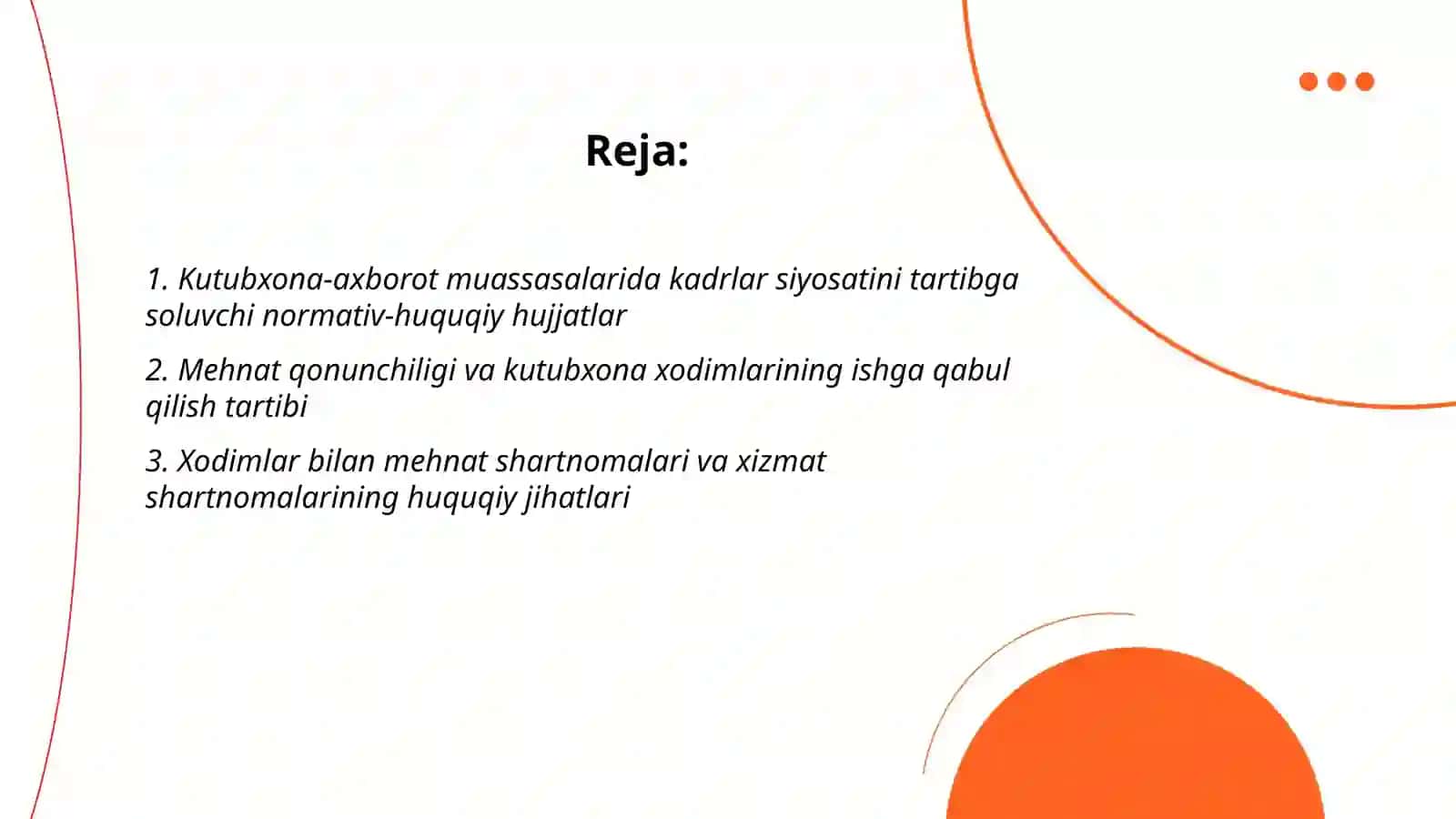 Kutubxona-axborot muassasalarida kadrlar siyosatini amalga oshirishning huquqiy asoslari 2