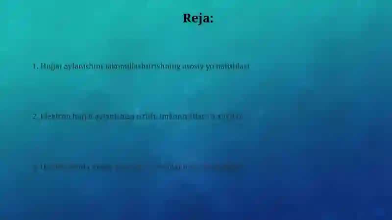 Oʻzbekiston respublikasida hujjatchilikning takomillashuvi 2
