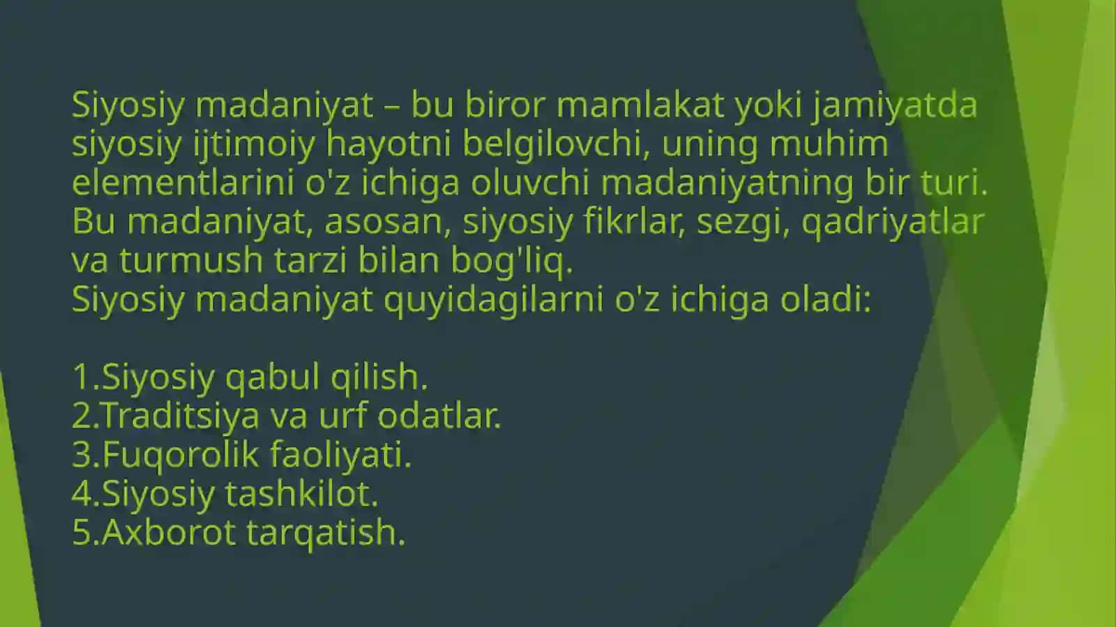 SIYOSIY MADANIYAT 2