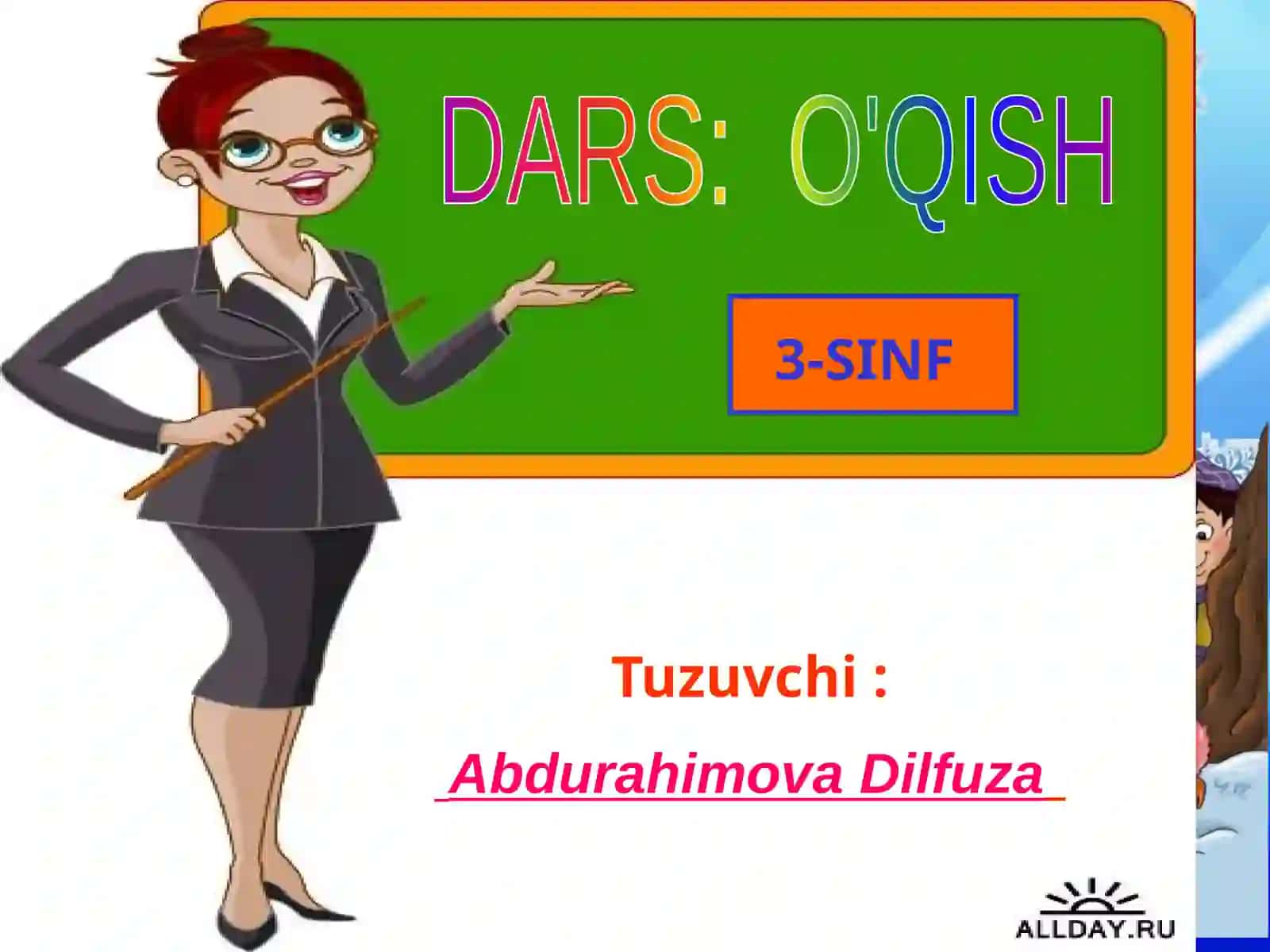 Abdurahimova Dilfuzaning bir soatlik darsining 2