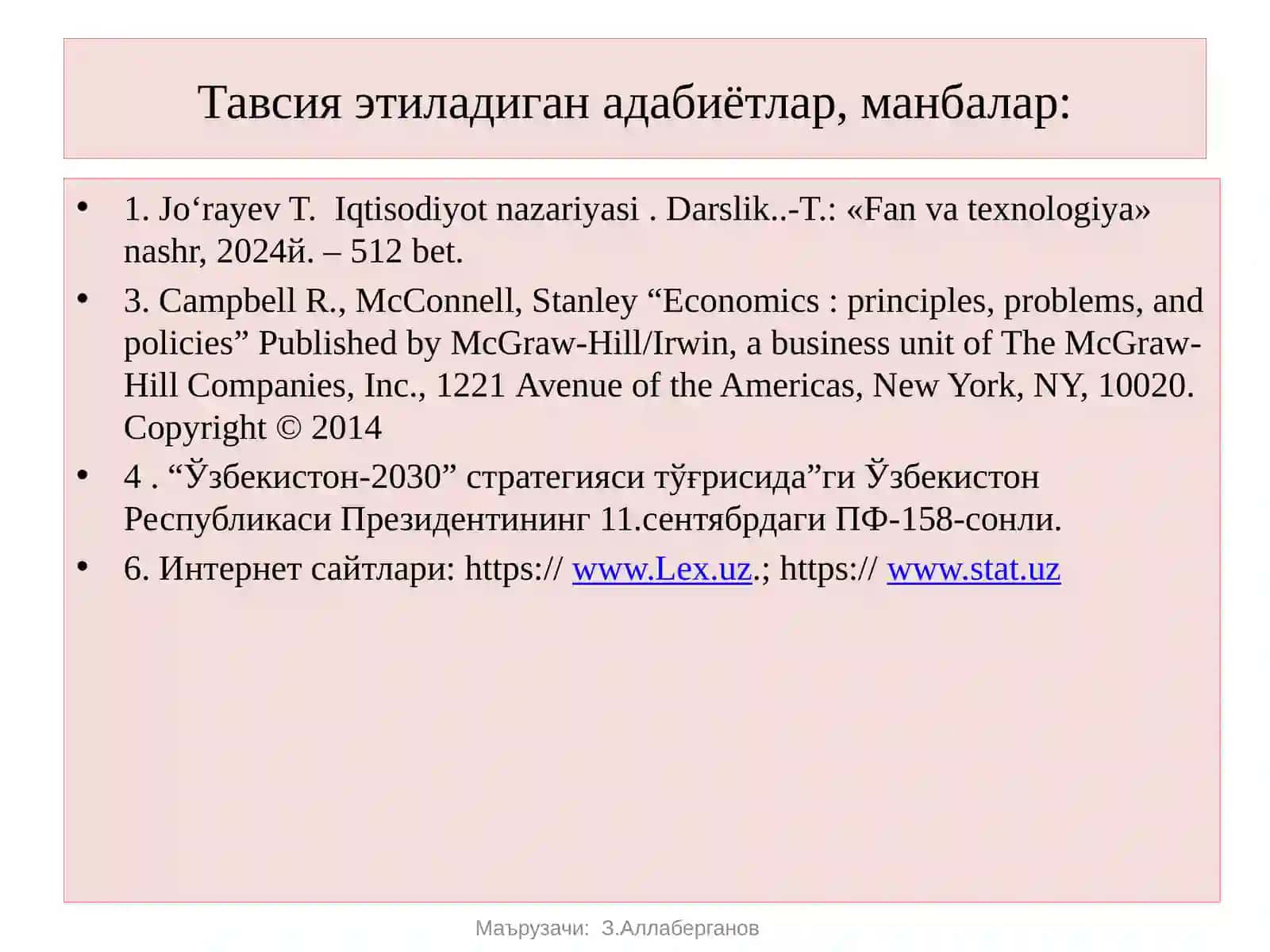 Jo‘rayev T.Iqtisodiyotnazariyasi. Darslik 2