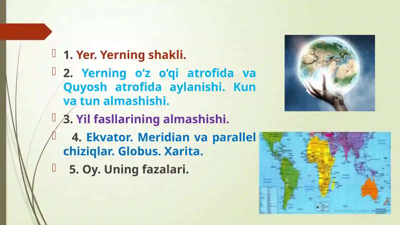 YER,UNING SHAKLI VA HARAKATI 2