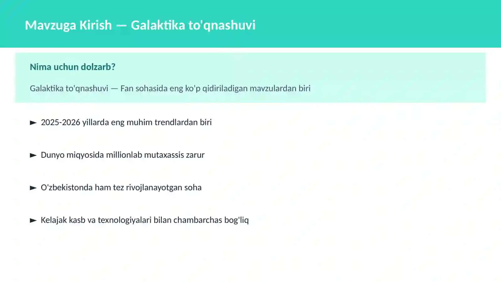 Galaktika to'qnashuvi 2