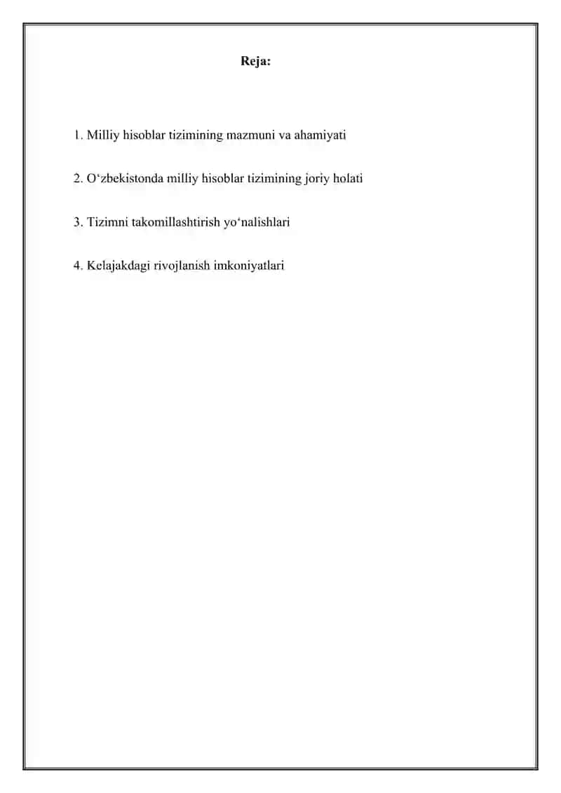 Oʻzbekistonda milliy hisoblar tizimi 2