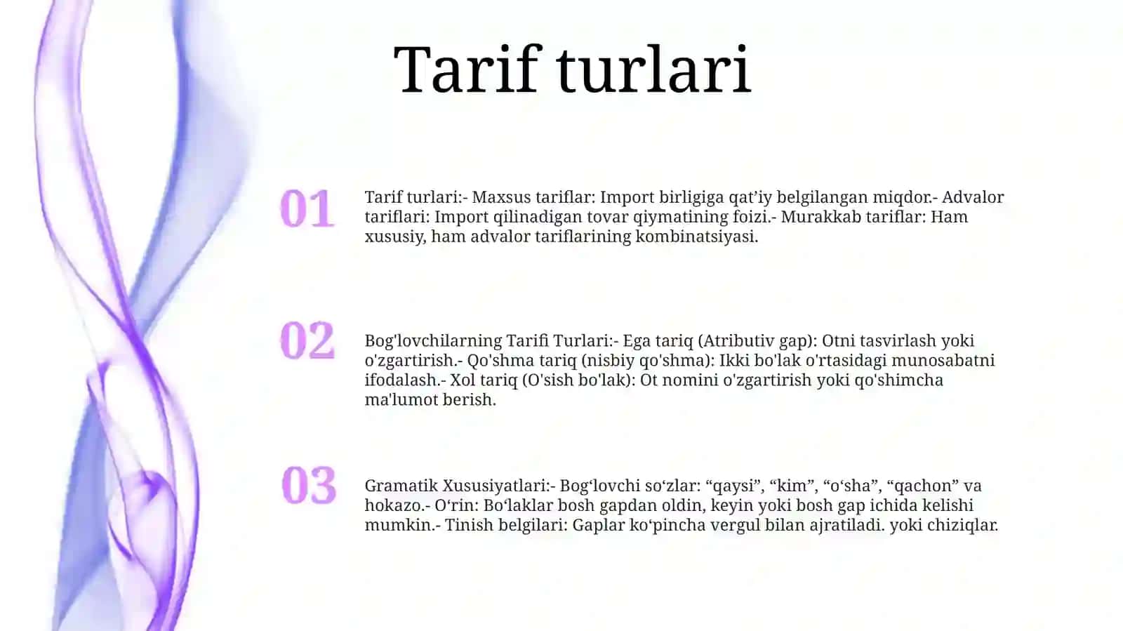 Boģlovchilarning Tarifi Turlari Va Gramatik Xususiyatlari 2