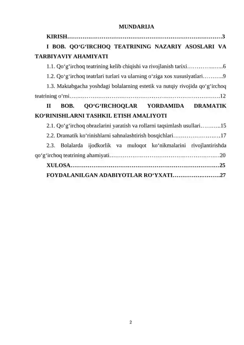 Qoʻgʻirchoqlar yordamida drammatik koʻrinishlar 2