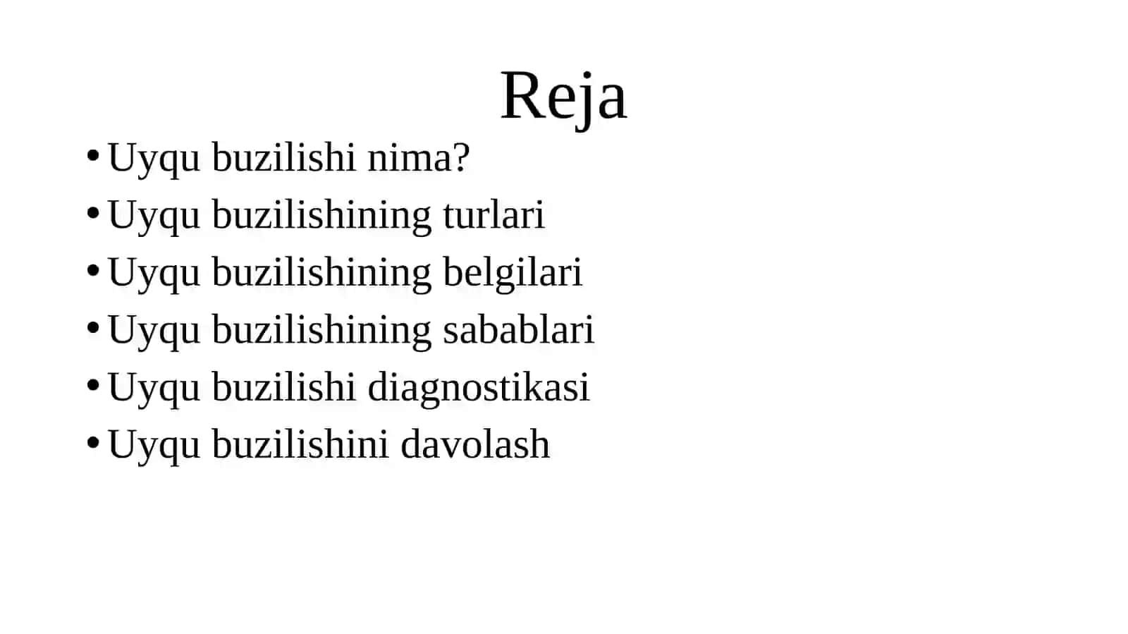 Uyqu buzilishlari 2