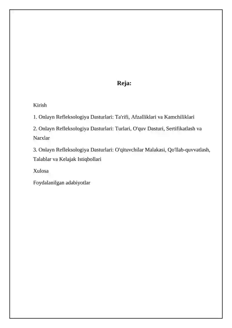 Onlayn Refleksologiya Dasturlari: Ta'rifi, Afzalliklari va Kamchiliklari 2