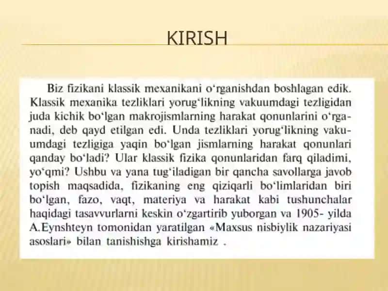 Nisbiylik nazariyasi 2