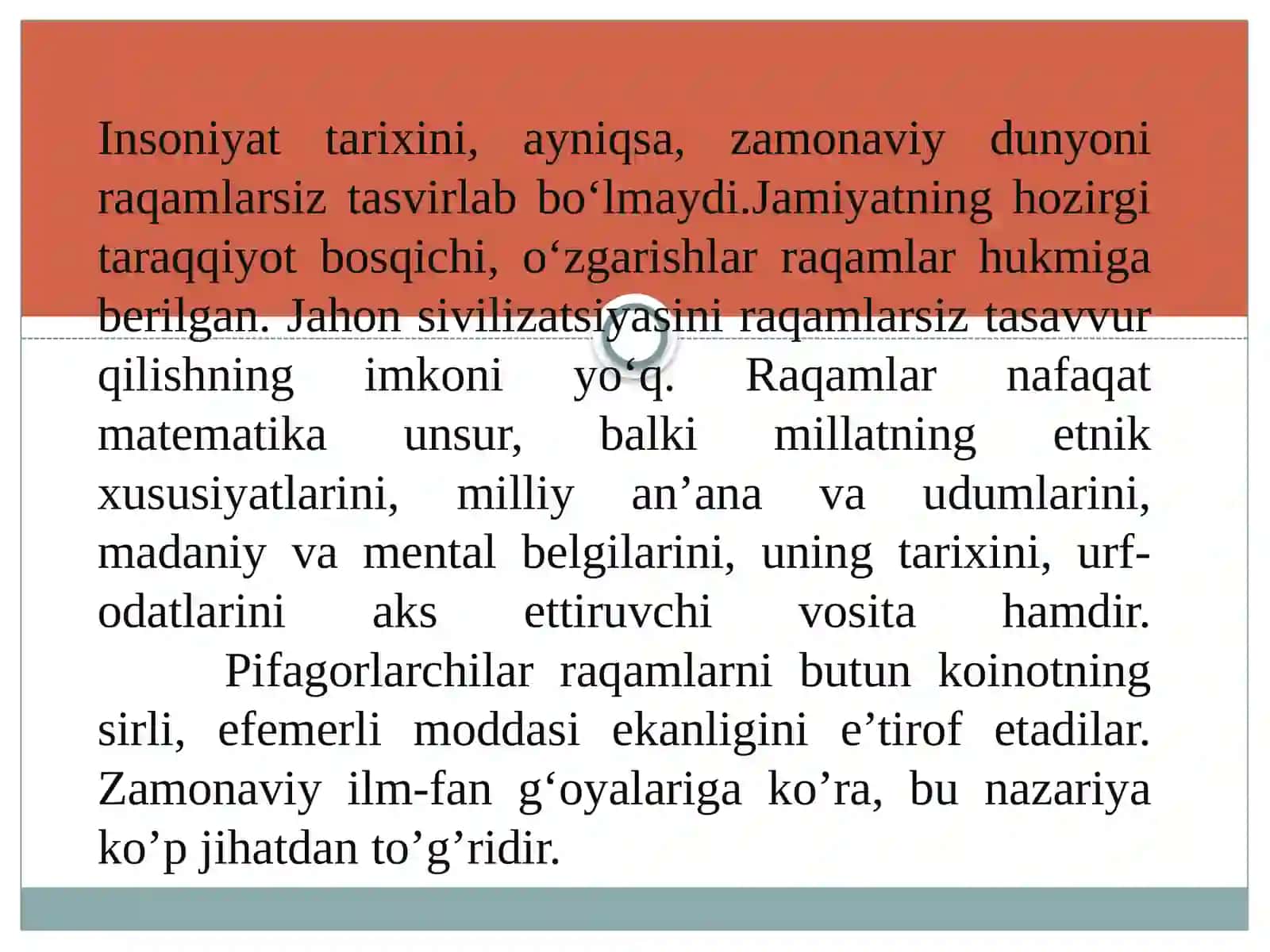 Raqamlar bilan bog‘liq urf-odatlar, e’tiqodlar va tushunchalarning tarbiyaviy ahamiyati 2