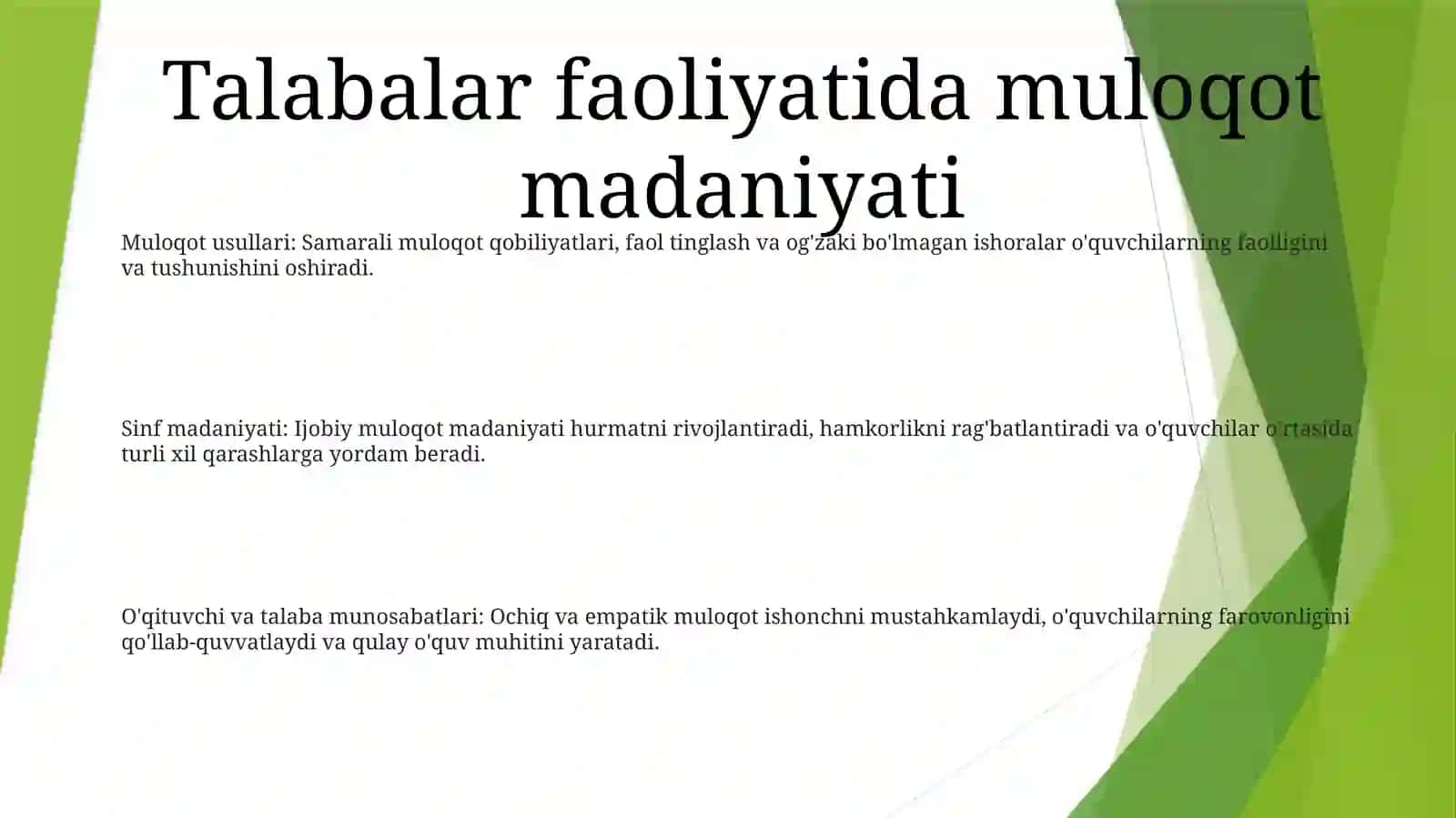 O‘Quvchi Faoliyatida Muloqot Madaniyati Va Psixalogiyasi 2