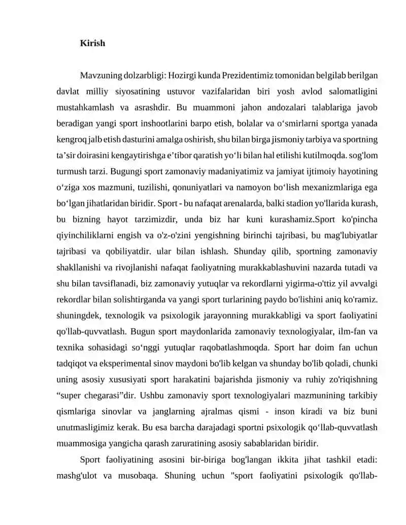 SPORTCHILARNING TEXNIK TAYYORGARLIGI VA UNING PSIXOLOGIK XUSUSIYATLARI TO'G'RISIDA UMUMIY TUSHUNCHA 2