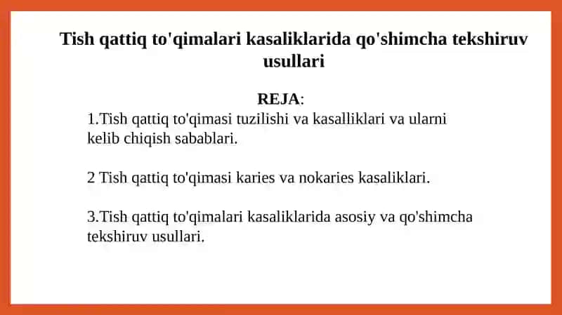 Tishqattiq to'qimalar kasaliklarida qo'shimcha tekshiruv usullari 2